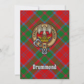 Invitation Clan Drummond Crest sur Tartan (Dos)