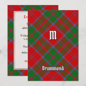 Invitation Clan Drummond Tartan (Devant / Derrière)