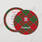 Invitation Clan Drummond Tartan (Devant / Derrière)