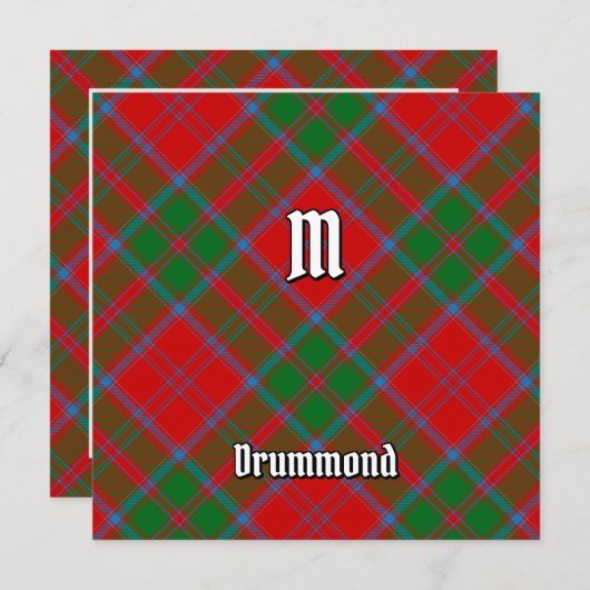 Invitation Clan Drummond Tartan (Devant / Derrière)