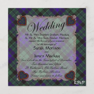 Invitation Clan écossais Mackay tartan - Plaid