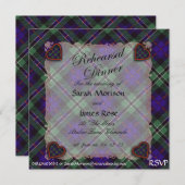 Invitation Clan écossais Rose tartan - Plaid (Devant / Derrière)