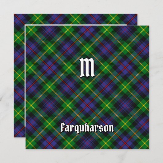 Invitation Clan Farquharson Tartan (Devant / Derrière)