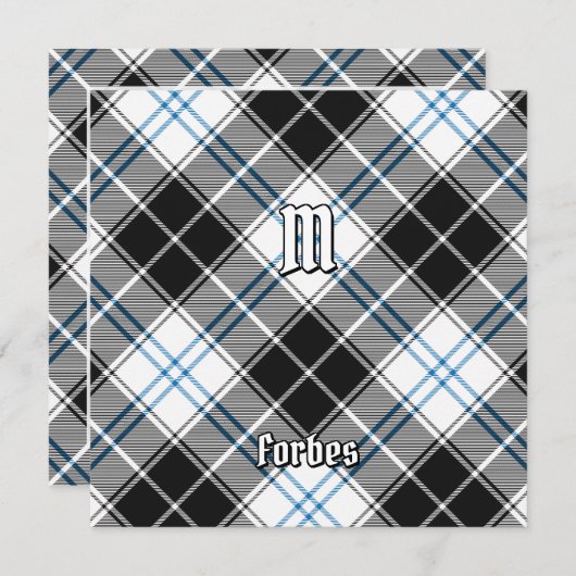 Invitation Clan Forbes robe Tartan (Devant / Derrière)