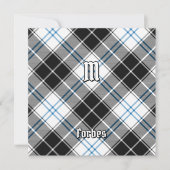 Invitation Clan Forbes robe Tartan (Devant)