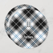 Invitation Clan Forbes robe Tartan (Devant / Derrière)