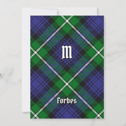 Invitation Clan Forbes Tartan (Devant)