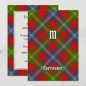 Invitation Clan Forrester Tartan (Devant / Derrière)