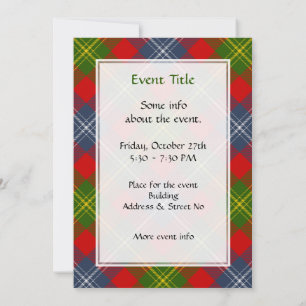 Invitation Clan Forrester Tartan
