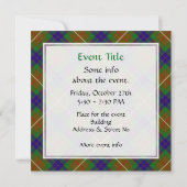 Invitation Clan Fraser Chasse Tartan (Dos)