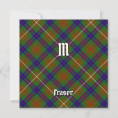 Invitation Clan Fraser Chasse Tartan (Devant)