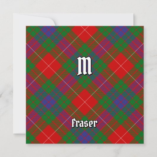 Invitation Clan Fraser Tartan (Devant)