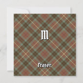 Invitation Clan Fraser Tartan de chasse Patinée (Devant)
