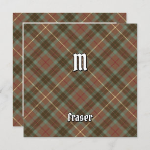 Invitation Clan Fraser Tartan de chasse Patinée