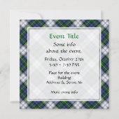 Invitation Clan Gordon habille Tartan (Dos)