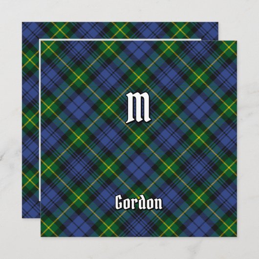 Invitation Clan Gordon Tartan (Devant / Derrière)