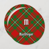 Invitation Clan Gregor Tartan (Devant / Derrière)