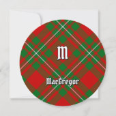 Invitation Clan Gregor Tartan (Devant)
