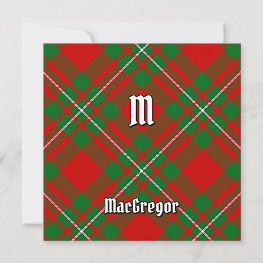 Invitation Clan Gregor Tartan (Devant)