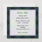 Invitation Clan Gunn Tartan (Dos)