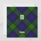 Invitation Clan Gunn Tartan (Devant)