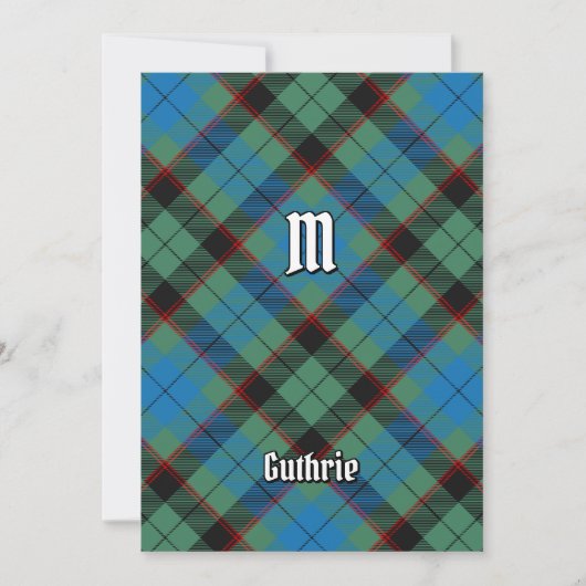 Invitation Clan Guthrie Tartan (Devant)