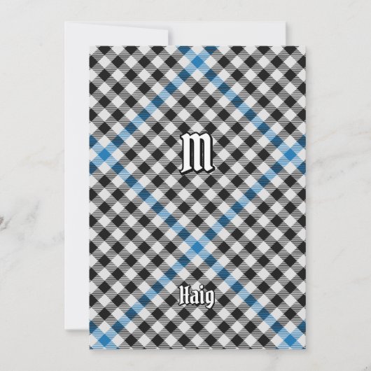 Invitation Clan Haig Check Tartan (Devant)