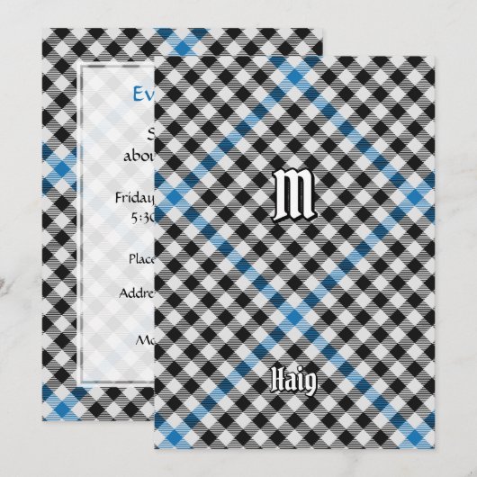 Invitation Clan Haig Check Tartan (Devant / Derrière)