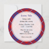 Invitation Clan Hamilton Red Tartan (Dos)