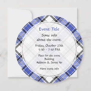Invitation Clan Hannay Tartan
