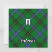 Invitation Clan Henderson Tartan (Devant)