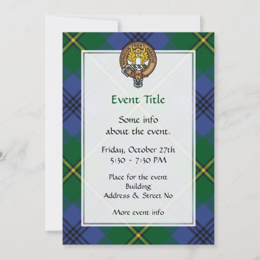 Invitation Clan Johnston Crest (Devant)