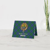 Invitation Clan Johnston Crest over Tartan (Devant)