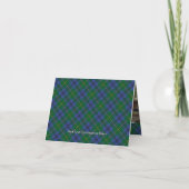 Invitation Clan Johnston Crest over Tartan (Dos)