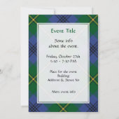 Invitation Clan Johnston Tartan (Dos)