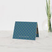 Invitation Clan Keith Crest over Tartan (Dos)