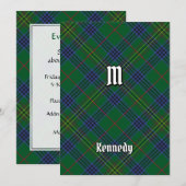 Invitation Clan Kennedy Tartan (Devant / Derrière)
