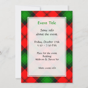 Invitation Clan Kerr Tartan