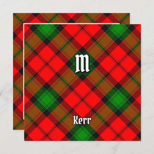 Invitation Clan Kerr Tartan (Devant / Derrière)