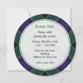 Invitation Clan Leslie Chasse Tartan (Dos)