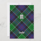 Invitation Clan Leslie Chasse Tartan (Devant)