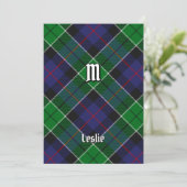 Invitation Clan Leslie Chasse Tartan (Debout devant)
