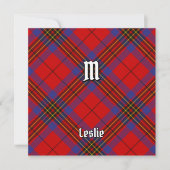 Invitation Clan Leslie Red Tartan (Devant)