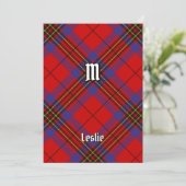 Invitation Clan Leslie Red Tartan (Debout devant)