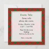 Invitation Clan MacAlister de Glenbarr Tartan (Dos)