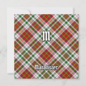 Invitation Clan MacAlister robe Tartan (Devant)