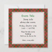 Invitation Clan MacAlister Tartan (Dos)