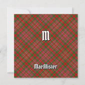 Invitation Clan MacAlister Tartan (Devant)