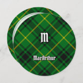 Invitation Clan MacArthur Tartan (Devant / Derrière)