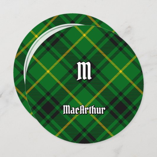 Invitation Clan MacArthur Tartan (Devant / Derrière)